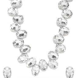 Gold/Rhodium-Plated Stone-Studded Jewellery Set For Women and Girls – Perfect for Weddings and Special Occasions-3