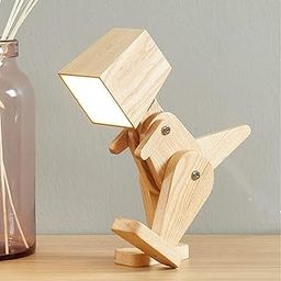 Artistic Gifts Wooden LED Dinosaur Lamp for Study | Table Lamp for Kids Room, Bedroom & Office Decoration| Rechargeable| Adjustable| Dimmable. (Dino Natural)-image-92