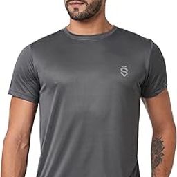 Round Neck Moisture Absorbing Performance Half Sleeve Slim Fit T-Shirt for Men | Quick Dry Technology | Light Weight & Breathable Fabric | Ideal for Indoor & Outdoor Physical Activity-image-84