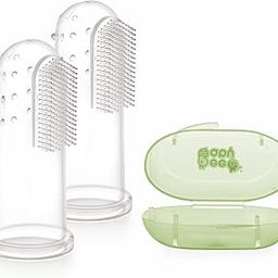 BeeBaby Silicone Baby Finger Brush with Carry Case (Pack of 2, Green)-image-29