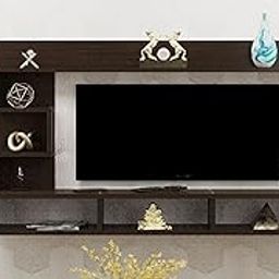 DAS PROXIMA Engineered Wood Wall Mount TV Entertainment Unit/Tv Rack Set to Box Stand with Wall Shelves for Living Room (Ideal for up to 43") Screen Flowery Wenge Finish-picture-7