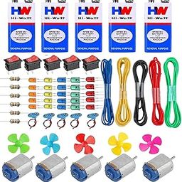 Electronic Spices DIY School Science Experiment Project Kit with DC Motor (61 Item)-13