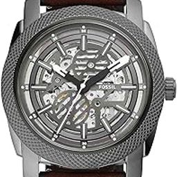 Machine Brown Automatic Leather Watch Me3254 - Analog, Men-0