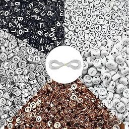 Indikonb 1650 Alphabet Beads Royal Theme | Beads For Jewelry Art And Craft | Letter Beads For Jewellery, Bracelet Making - Multicolor-17