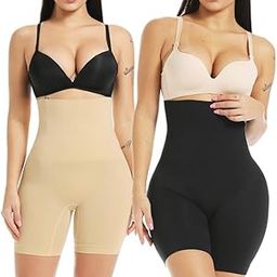 Zivri Trends High Waisted Body Shaper Shorts Shapewear for Women Tummy Control Thigh Slimming Technology (Free Size : M/L/XL/XXL) (Size : 32 to 40 Inch)(Pack of 2)-image-82