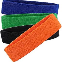 R-LON Workout Headband for Women & Men - Moisture Wicking & Non-Slip Exercise Hairband or Sports Sweatband -Ideal for All Sports Like Tennis, TT, Badminton, Running and Yoga (4 PC) a28-image-93
