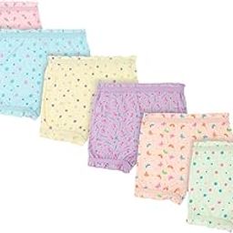 Kids Printed Unisex Bloomer Underwear 100% Cotton Multicolor Soft Comfortable | Skin Friendly | Innerwear | Pack of 6… (Color & Print May Vary)-image-45