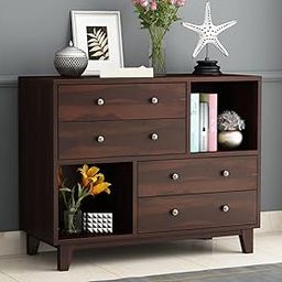 AMBICA WOODMART Sheesham Wood Chest of Drawer | Cheast of Drawer for Storage and Spacious Dresser for Hall Home Office Furniture, Kitchen Cabinet|Colour (Brown) Finish (Dark Walnut) A6-image-106