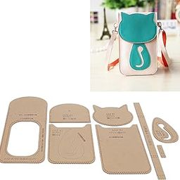 Ubersweet® Wallet Stencil, Practical Clear Faux Leather Templates Acrylic Easy to Store for Friends for Bag Accessories for Wallet for Family ||-image-16