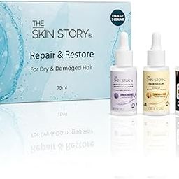 The Skin Story Repair & Restore Hair Serum Kit | Moroccan Argan Oil, Redensyl Hair Growth Serum & Anti-Frizz Serum | Hydrates, Nourishes & Strengthens Dry, Dull, and Damaged Hair | 75ml | Pack of 3-picture-19