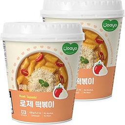 Joayo Rose Topokki Rice Cakes with Spicy & Rich Flavorful Savory Sauce 120g, Pack of 2, The Product of Korea (Famous Korean Street Food)-image-47