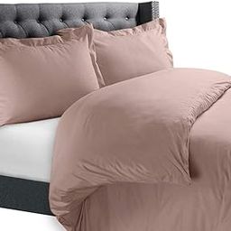 Elegant Linen Store, Luxurious & Soft 3 PCs Duvet Cover Set Solid Pattern 100% Egyptian Cotton Quilt Cover Set 500 TC Size King Color Taupe-8