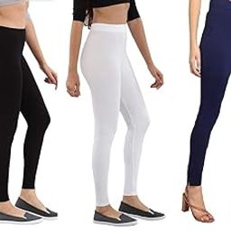 Women's Ultra Soft Cotton Leggings| Stretchable, Slim Fit, Comfortable & Breathable Ankle Length (Pack of 3)-image-3
