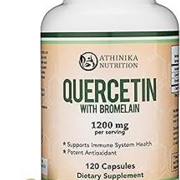 Quercetin with Bromelain - 120 Count (1,200mg Servings) Immune Health Capsules - Supports Healthy Immune Functions in Men and Women (Vegan Safe, Third Party Tested, Gluten Free)-image-94