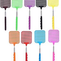01 02 015 Fly Swatter, Stainless Steel Mini Fly Racket Retractable Durable for Home Office for Anti- for Repel Mosquitoes for Outdoor Camping-image-1
