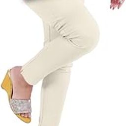 Premium Women Cotton Lycra Stretch Kurti Pant Yoga Pant with Zip Pocket for Everyday Wear-image-38