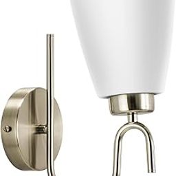 wipro BeuHome Single Wall Light BW01 | Premium Indoor Decorative Light with Contemporary Sleek Design | Antique Surface Mounted Classic Wall Light for Bedroom, Living Room | B22 (1H, Matte Nickel)-image-62