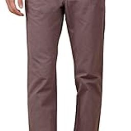 Men's Blended Linen Purple Solid Contemporary Fit Casual Trouser-image-2