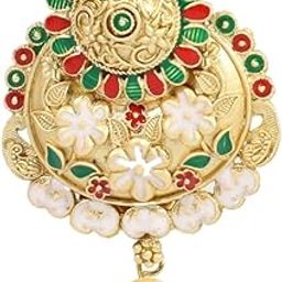 Beauteous Designer Golden Finish Saree Pin-image-91