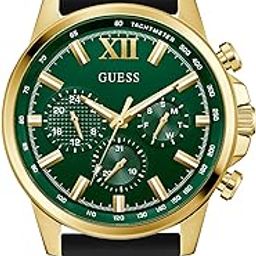 Walker Analog Watch for Man with Green Round Dial & Black Silicone Strap Band Water Resistant Men's Wrist Watches - GW0913G4-image-69