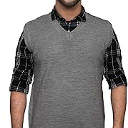 Men Sleeveless Office Uniform Sweater - Daffodil-image-26