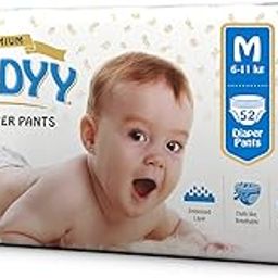 TEDDYY Baby Premium Diapers Pants Medium 52 Count, 7-12 kgs, Long Lasting Absorption, Anti - Bacterial-image-124
