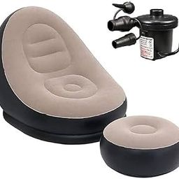 MASHUR FAB-2-in-1 Inflatable Lounge Chair with Footstool & Electric Air Pump – Portable Sofa for Indoor & Outdoor Use-image-24