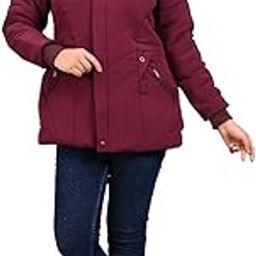 Quilted Winter Puffer Jacket, High Neck, Mint Green (IN, Alpha, 2XL, Regular, Marron)-42