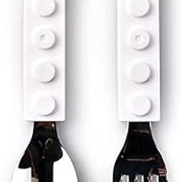 Stainless Steel Fork and Spoon Safe Cutlery Set Cute Building Block Cow-Shaped Grip Spoon and Fork for Kids-image-96