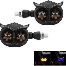 BIKEBLOOM Dual Color Owl Shape (Ullu Shape) Bike Indicator Blinker Brake Light Compatible With All Bikes (Set of 2 Pcs)-image-55