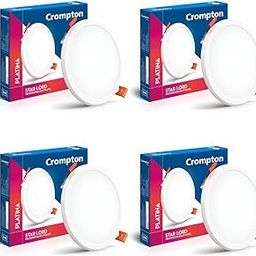 Crompton Star Lord | Recessed Ceiling Lights | 12W | Round | Natural White | for False Ceiling Installation | Cutout: 5" | for Home, Living Room, Office & Shops | Pack of 4-11