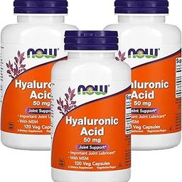 NOW Foods Hyaluronic Acid and MSM, 120-Vcaps (Pack of 3)-51