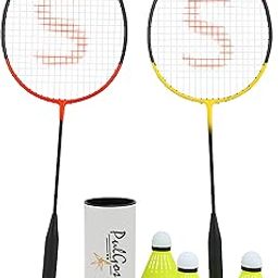 PulGos Badminton Set – 1 (Pair) Lightweight Rackets with Non-Slip Grip & 3 Durable Shuttlecocks – Perfect for Indoor & Outdoor Play – Beginner to Pro Friendly Lightweight Badminton Racquet-image-60