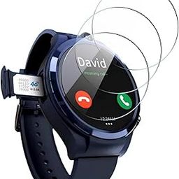 (Pack of 3) edge to edge Flexible & Ultra Clear Water Resistance screen guard compatible for APLLP4 GPS wifi bt heart rate monitor sleeping monitor it's android smartwatch Tempered glass-1