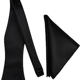 FRANCE Men’s Self-Knot Bow Tie Formal Wear Bowtie for Weddings Black Tie Events & Parties Microfiber Satin Free Size-image-82