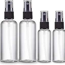 Avance Spray Bottles Clear Empty Fine Mist Plastic Mini Travel Bottle Set, Small Refillable Liquid Containers (50ml (2Nos) + 100ml (2Nos))-image-57
