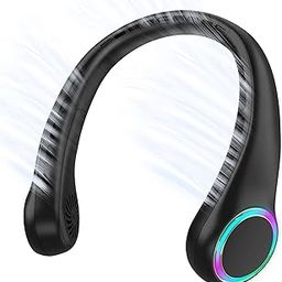 GULAKI Neck Fan, Portable Personal Fan with 5-17H Lifespan, 3 Speeds & 64 Cool Lights, Black-image-16