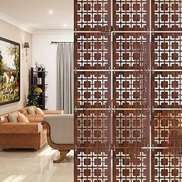 RANDOM 12 PCS Hanging DIY Room Divider Attractive Pattern Panels Decorative Wall Screen Panel Hollow Out Design for Living Dining Room Kitchen Bedroom Office Bar Restaurant Home Hotel Decor (Multi 22)-picture-20