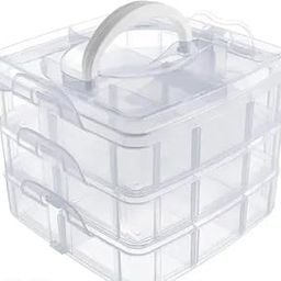 ME3 Layer 18 Grids Storage Plastic Boxes Medicine Jewelry Bead Storage Box Container Organizer Case Craft Boxes Random Color-21