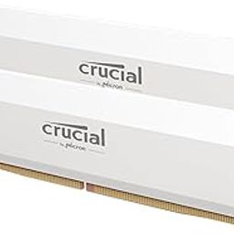 Crucial Pro DDR5 RAM 32GB Kit (2x16GB) 6400MHz CL38, Overclocking Desktop Gaming Memory, Intel XMP 3.0 & AMD Expo Compatible – White CP2K16G64C38U5W-15