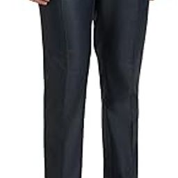 Men's Slim Fit Stripe Pattern Polyviscose Blend Flat Front Formal Trouser-image-34