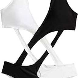 ™ Women Monokini V Neck Swimming Costume Bikini Top for Travel Beach Swim Pool M | Swimwear | Womens Clothing-image-69