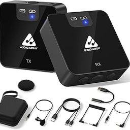 Audio Array AM-W11 Wireless Mic | Upto 4hr Battery & 60m Range | Volume & Mute Buttons with Indicators | Streaming, Vlogging, YouTube | 1x Lapel mic, Type C Adapter for Plug & Play | 2 Year Warranty-16