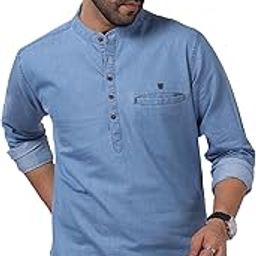 Men's Denim Casual Kurta | Short Kurta for Men-picture-22