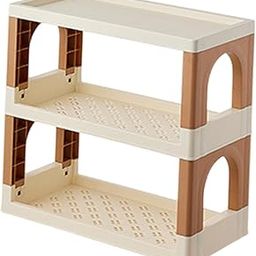 ATORSE Storage Rack Kitchen Decor Office Folding Dresser Top Desktop Desk Bookshelf 3 Layer-15