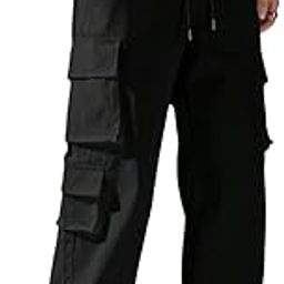 Men's Cargo | Men Cargo Pants | Men Cargo Pants Cotton | Men's Trendy Cargo Pants Elastic Waist Cargo Pant with Flap Multi Pocket Jogger Pants Drawstring Ankle Tie Cargo Pants for Any Occations-image-92