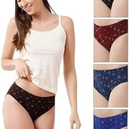 Jon Printed Panties for Women | 100% Cotton Fabric | Anti-Bacterial Printed Briefs | Women Innerwear-image-48