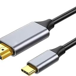 USB C to HDMI Cable 6FT [4K@60Hz] High-Speed USB Type-C to HDMI adapter for Home Office [Thunderbolt 3 Compatible] for iPhone 15/Pro/Plus/Max MacBook Pro/Air iPad Pro Galaxy S23 HP-12