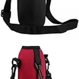 MERISHOPP® Set of 2 Water Bottle Carrier Sleeve Cover Bag Pouch with Strap & Hook Black red|Sporting Goods | Cycling | Bicycle Accessories-image-46