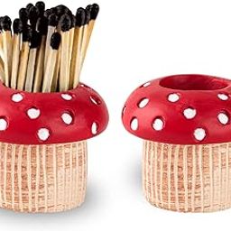 Mushroom Match Holder With Striker 2 Décor Match Striker Jar Cute Match Jar With Striker Decorative Matches In A Jar Fancy Matches Jars-image-76